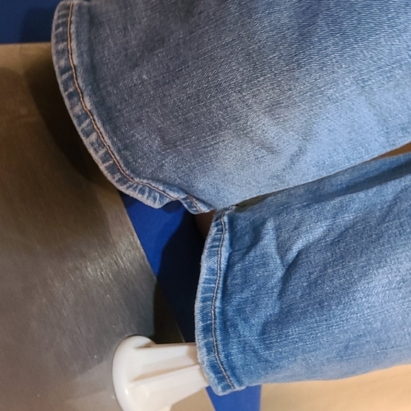 seven7 flare shredded blue jeans - Picture 10 of 14